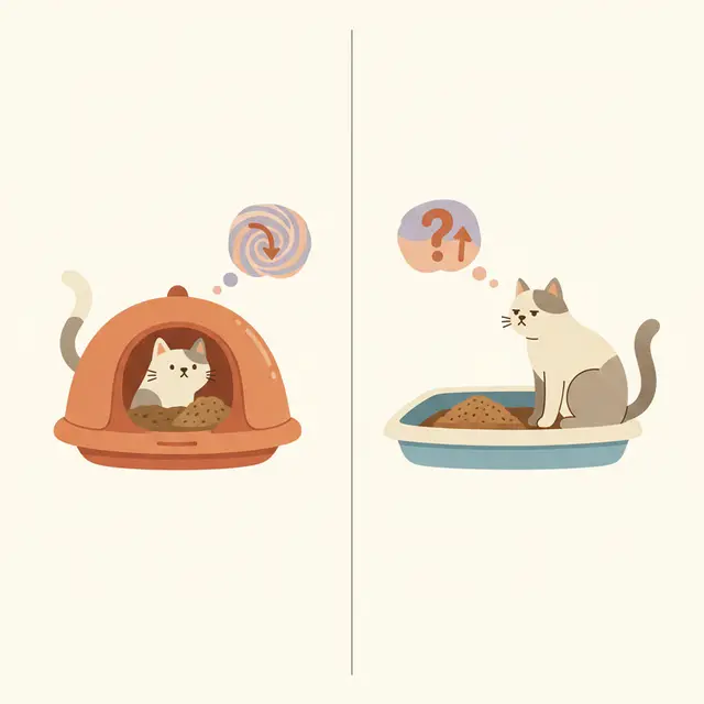 Covered vs uncovered litter box: what the research actually says