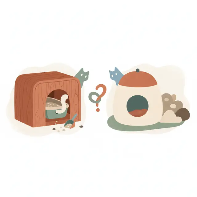 Good Pet Stuff Hidden Litter vs Merry Products Cat Litter Loo: which hides the mess better?