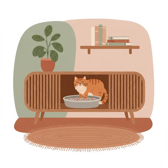 How to hide a litter box in a small apartment (without your cat refusing to use it)